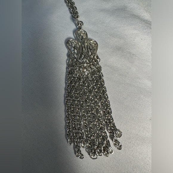 Long vintage double chain with abstract pendant - Picture 7 of 7